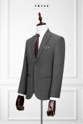 388 Bộ Vest Xám Tiêu Gân Đậm 2 Nút #2